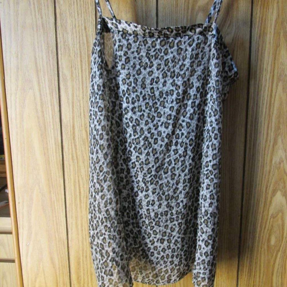 Leopard Print Spaghetti Strap Top. XL